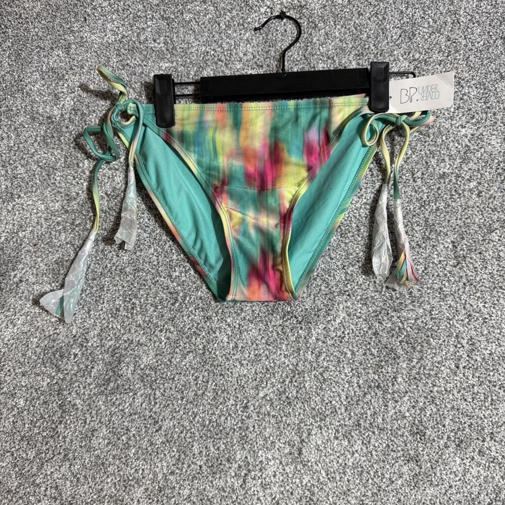 BP Undercover Bikini Bottom Large Y2K Tie Dye Colorful Cheeky Festival Swimwear